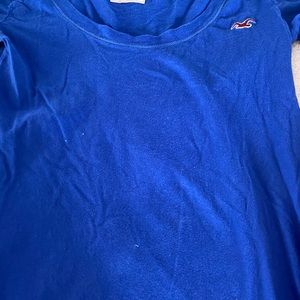Blue long sleeve hollister size small